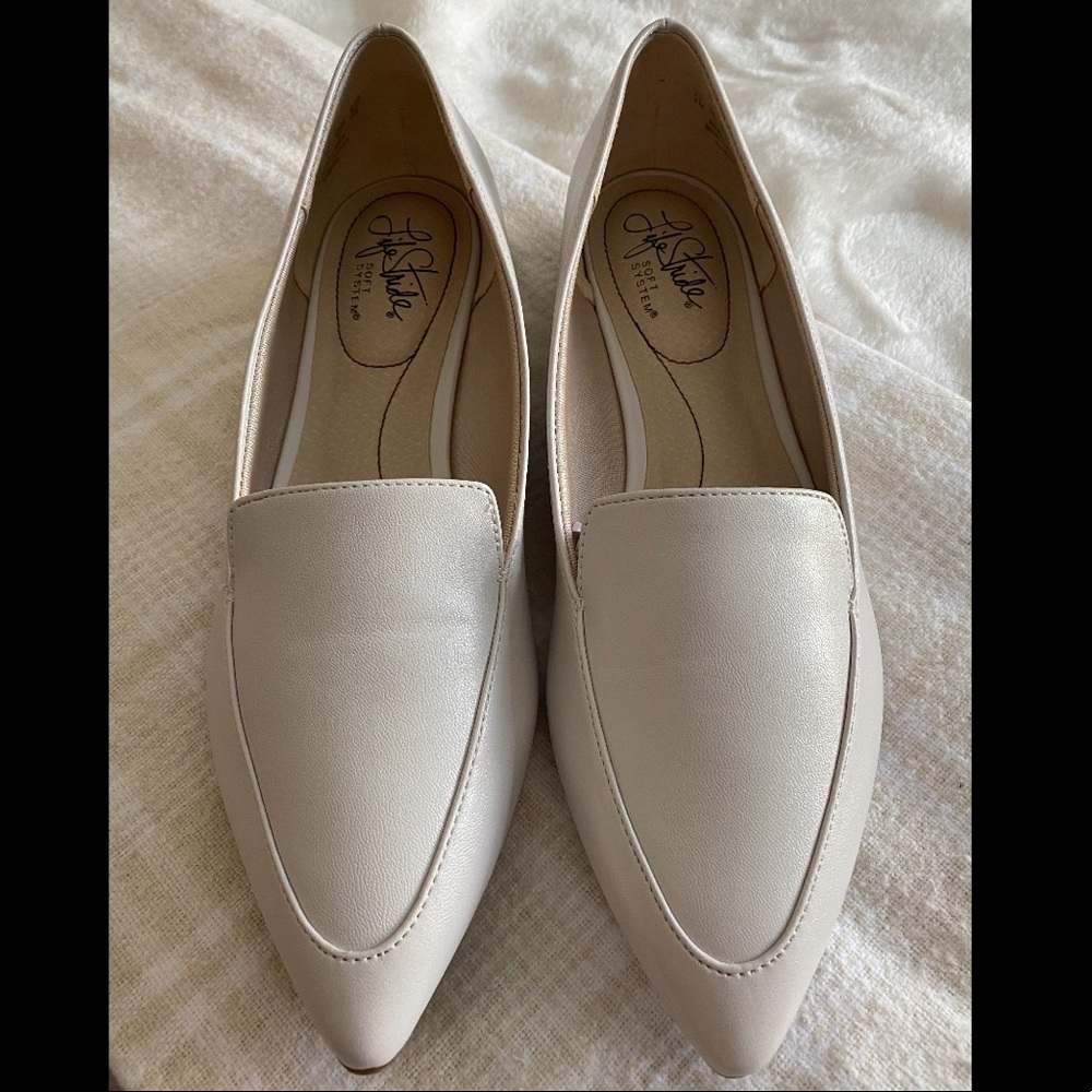 Cream coloured flats